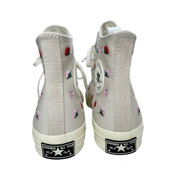 CONVERSE Chuck 70 Floral Embroidery High Top Sneaker size 9.5 - Picture 8 of 16